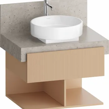 Dulap baza Duravit Balcoon 70x57cm pentru consola Mineral  un sertar cu inchidere lenta  terraccino mat c514 imagine