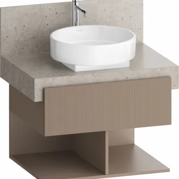 Dulap baza Duravit Balcoon 70x57cm pentru consola Mineral  un sertar cu inchidere lenta  umbra mat 815a imagine