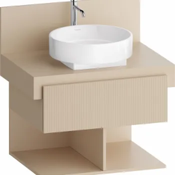 Dulap baza Duravit Balcoon 70x57cm  un sertar cu inchidere lenta  sand beige mat 53b9 imagine