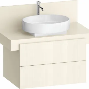 Dulap baza Duravit Balcoon 80x57cm  doua sertare cu inchidere lenta  ivory mat 7e93 imagine