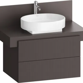 Dulap baza Duravit Balcoon 80x57cm  doua sertare cu inchidere lenta  maro mat b62c imagine