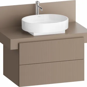 Dulap baza Duravit Balcoon 80x57cm  doua sertare cu inchidere lenta  umbra mat d558 imagine