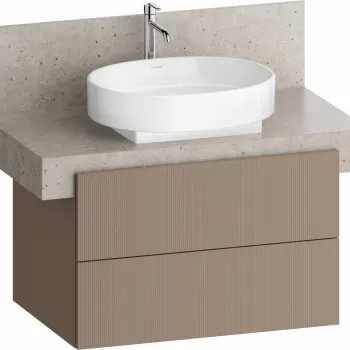 Dulap baza Duravit Balcoon 80x57cm pentru consola Mineral  doua sertare cu inchidere lenta  umbra mat 7e0e imagine