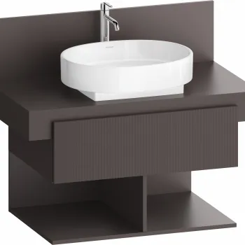 Dulap baza Duravit Balcoon 80x57cm  un sertar cu inchidere lenta  maro mat f664 imagine