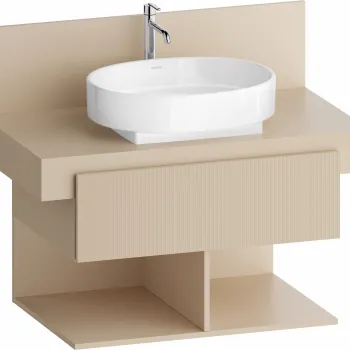 Dulap baza Duravit Balcoon 80x57cm  un sertar cu inchidere lenta  sand beige mat c112 imagine