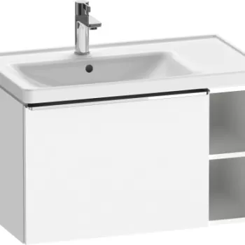 Dulap baza Duravit D-Neo 784x440mm un sertar si raft stanga alb mat decor 95c3 imagine