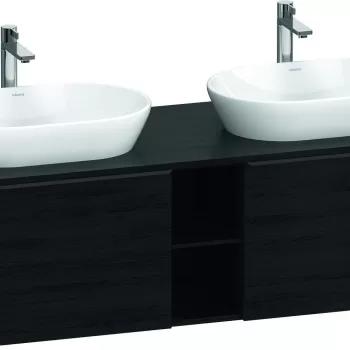 Dulap baza Duravit D-Neo cu 2 sertare pentru lavoar 140cm Black Oak ddc6 imagine