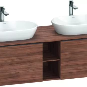 Dulap baza Duravit D-Neo cu 2 sertare pentru lavoar 140cm Natural Walnut Decor 4bc4 imagine