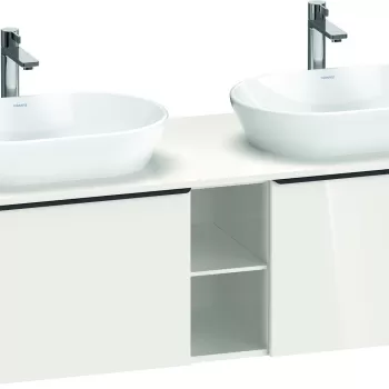 Dulap baza Duravit D-Neo cu 2 sertare pentru lavoar 140cm White High Gloss Decor 569c imagine