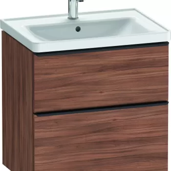 Dulap baza Duravit D-Neo cu 2 sertare pentru lavoar 65cm Natural Walnut Decor 7937 imagine