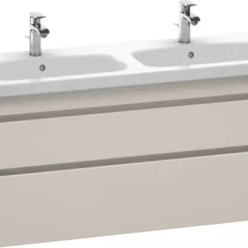 Dulap baza Duravit DuraStyle 123x44.8cm 2 sertare cu inchidere lenta taupe mat acc3 imagine