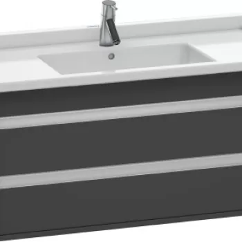 Dulap baza Duravit Ketho 100x46.5cm 2 sertare inchidere lenta grafit mat 5982 imagine
