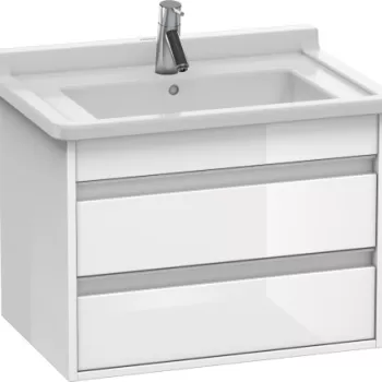 Dulap baza Duravit Ketho 65x46.5cm 2 sertare inchidere lenta alb lucios 66ac imagine
