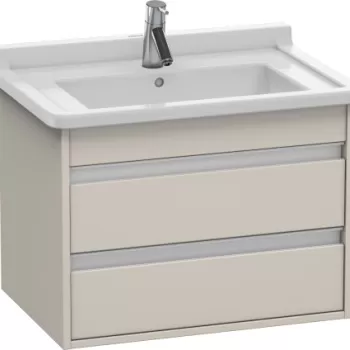 Dulap baza Duravit Ketho 65x46.5cm 2 sertare inchidere lenta taupe mat 11f0 imagine