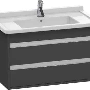 Dulap baza Duravit Ketho 80x46.5cm 2 sertare inchidere lenta grafit mat 56c9 imagine