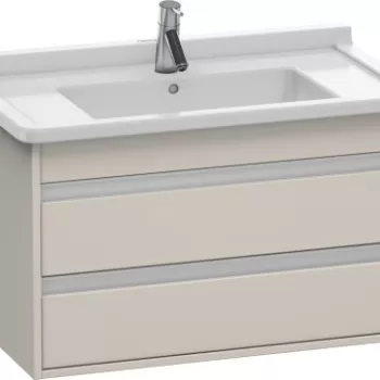 Dulap baza Duravit Ketho 80x46.5cm 2 sertare inchidere lenta taupe mat d47e imagine