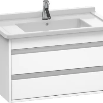 Dulap baza Duravit Ketho 80x46.5cm 2 sertare inchidere lenta white 6097 imagine