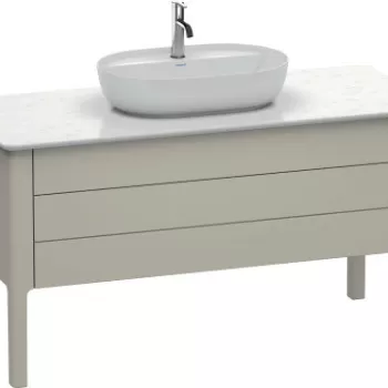 Dulap baza Duravit Luv 1338x570mm cu doua sertare fara blat taupe satinat mat lacuit 8a35 imagine