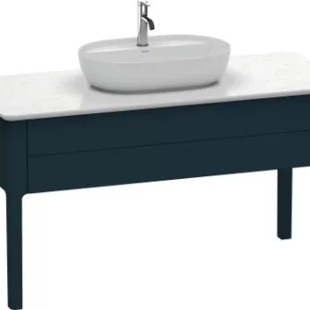 Dulap baza Duravit Luv 1338x570mm cu un sertar fara blat albastru inchis satinat mat lacuit 8e64 imagine