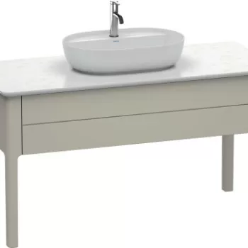Dulap baza Duravit Luv 1338x570mm cu un sertar fara blat taupe satinat mat lacuit 4597 imagine