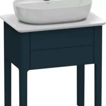 Dulap baza Duravit Luv 638x450mm cu un sertar fara blat albastru inchis satinat mat lacuit f88a imagine