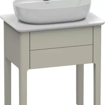 Dulap baza Duravit Luv 638x450mm cu un sertar fara blat taupe satinat mat lacuit 4aa6 imagine