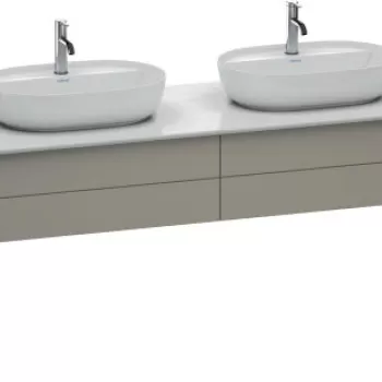 Dulap baza Duravit Luv cu doua sertare 1733x570mm gri piatra satinat mat lacuit dd85 imagine