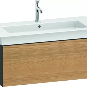 Dulap baza Duravit White Tulip cu 1 sertar pentru lavoar 105cm Natural Oak Solid 9473 imagine
