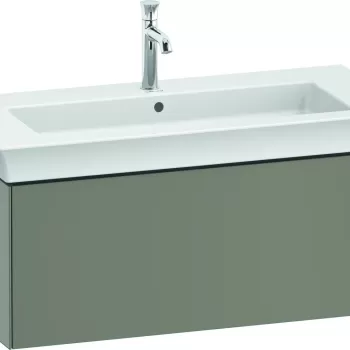 Dulap baza Duravit White Tulip cu 1 sertar pentru lavoar 105cm Stone Grey Satin Matt Lacquer 1e49 imagine