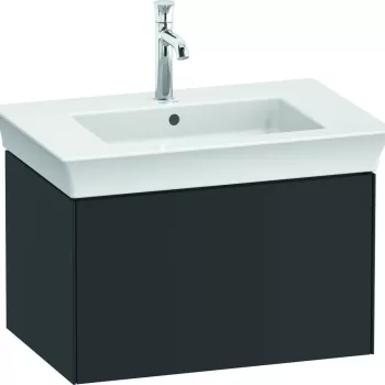 Dulap baza Duravit White Tulip cu 1 sertar pentru lavoar 75cm Graphite Satin Matt cdb1 imagine