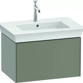 Dulap baza Duravit White Tulip cu 1 sertar pentru lavoar 75cm Stone Grey Satin Matt Lacquer 6217 imagine