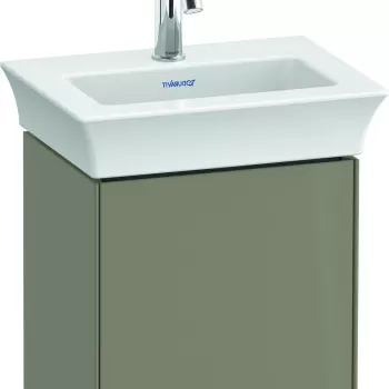 Dulap baza Duravit White Tulip cu 1 usa pentru lavoar 45cm Stone Grey High Gloss 70cf imagine