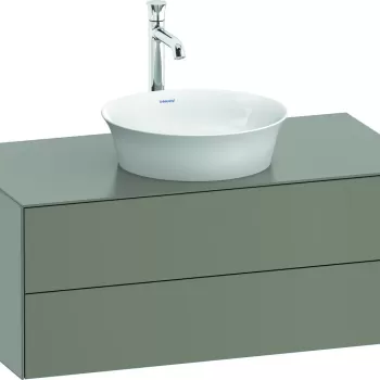 Dulap baza Duravit White Tulip cu 2 sertare pentru lavoar tip bol 100cm Stone Grey Satin Matt Lacquer af0a imagine