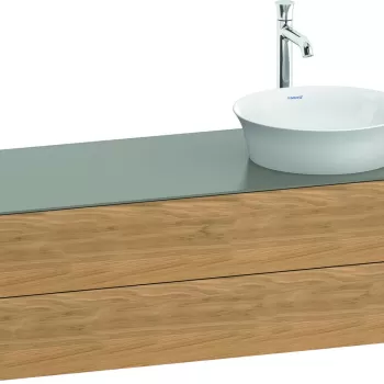 Dulap baza Duravit White Tulip cu 2 sertare pentru lavoar tip bol 130cm Stone Grey Satin Matt Lacquer 32e6 imagine