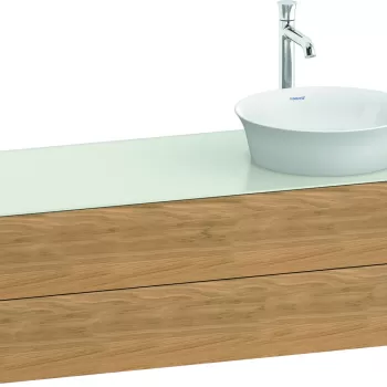 Dulap baza Duravit White Tulip cu 2 sertare pentru lavoar tip bol 130cm White Satin Matt Lacquer a69e imagine