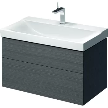 Dulap baza Geberit Xeno2 88x46.2cm cu doua sertare gri structurat 67fd imagine
