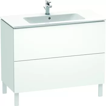 Dulap baza pe pardoseala Duravit L-Cube cu doua sertare 102cm alb super mat a2e1 imagine