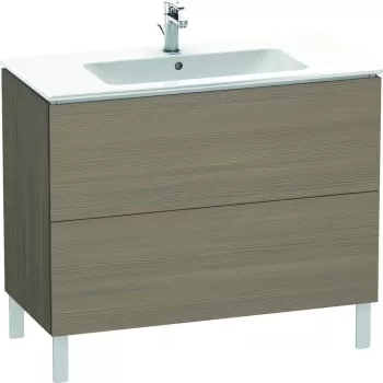 Dulap baza pe pardoseala Duravit L-Cube cu doua sertare 102cm stejar terra 7c7e imagine