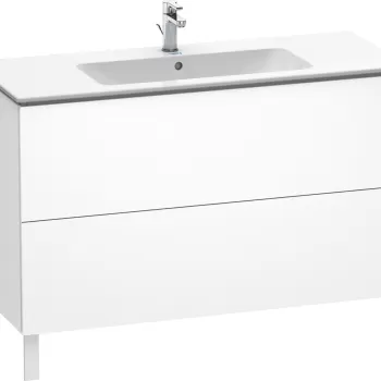 Dulap baza pe pardoseala Duravit L-Cube cu doua sertare 122cm alb decor mat 96c7 imagine