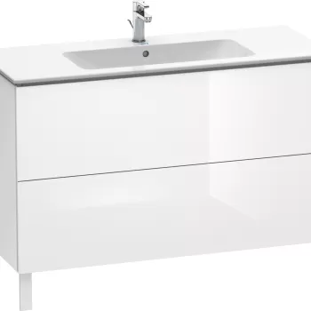 Dulap baza pe pardoseala Duravit L-Cube cu doua sertare 122cm alb lucios a28e imagine