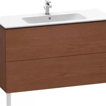 Dulap baza pe pardoseala Duravit L-Cube cu doua sertare 122cm furnir nuc natur 6643 imagine