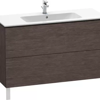 Dulap baza pe pardoseala Duravit L-Cube cu doua sertare 122cm furnir stejar inchis periat 2a43 imagine