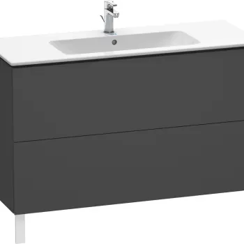 Dulap baza pe pardoseala Duravit L-Cube cu doua sertare 122cm grafit decor mat 4e5b imagine