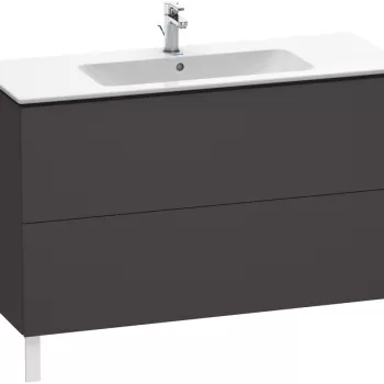 Dulap baza pe pardoseala Duravit L-Cube cu doua sertare 122cm grafit super mat 6902 imagine