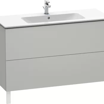 Dulap baza pe pardoseala Duravit L-Cube cu doua sertare 122cm gri beton mat d442 imagine