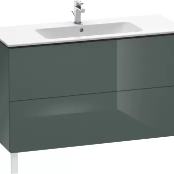 Dulap baza pe pardoseala Duravit L-Cube cu doua sertare 122cm gri Dolomiti lucios b528 imagine