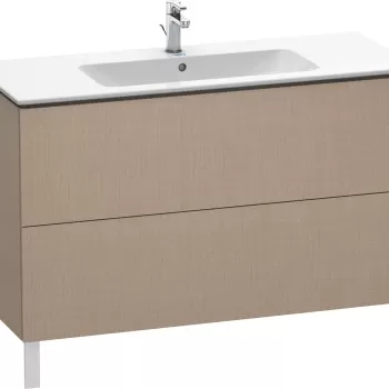 Dulap baza pe pardoseala Duravit L-Cube cu doua sertare 122cm linen decor 8872 imagine