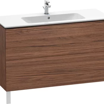 Dulap baza pe pardoseala Duravit L-Cube cu doua sertare 122cm nuc inchis decor d6bd imagine