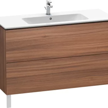 Dulap baza pe pardoseala Duravit L-Cube cu doua sertare 122cm nuc natur decor 48c0 imagine