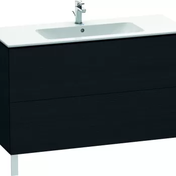 Dulap baza pe pardoseala Duravit L-Cube cu doua sertare 122cm stejar negru 14c2 imagine